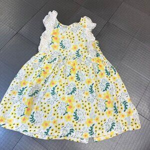 JESSICA SIMPSON GIRLS YELLOW FLOWER DRESS SIZE 4T